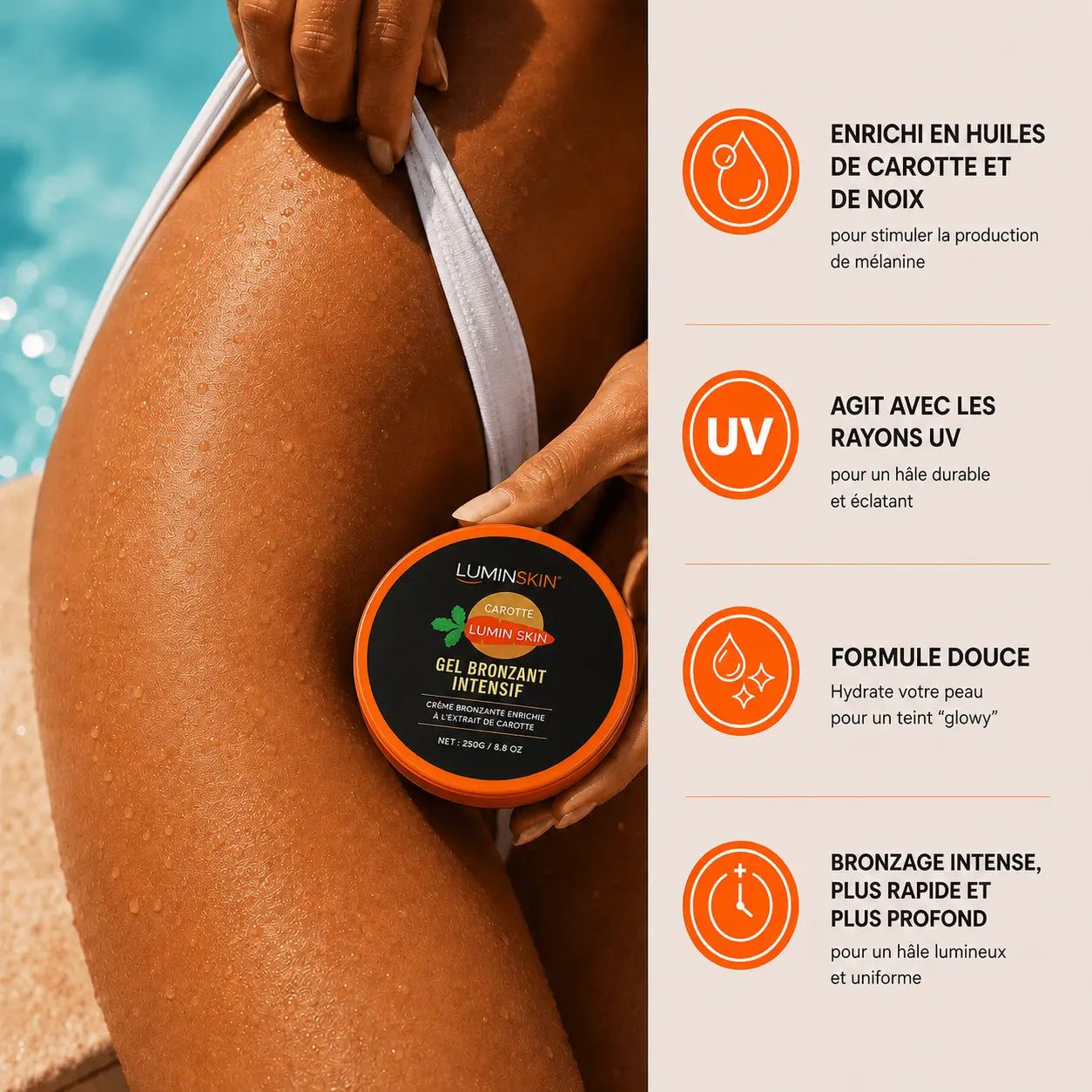 Soin Bronzant 3 en 1 - 100% Naturel